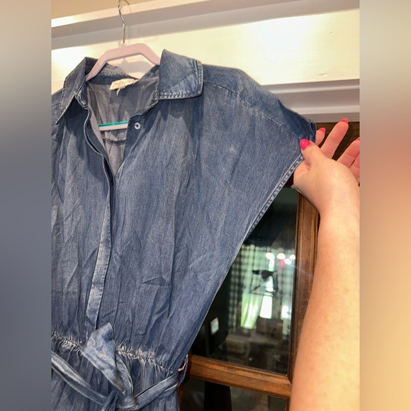 EUC She‎ & Sky Size Large Denim Blue Women's Flowy Romper - Picture 6 of 11